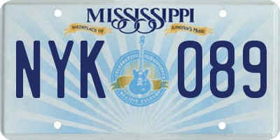 MS license plate NYK089