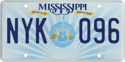 MS license plate NYK096