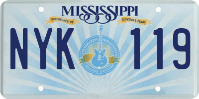 MS license plate NYK119