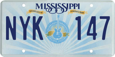 MS license plate NYK147