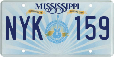 MS license plate NYK159