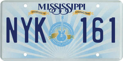 MS license plate NYK161