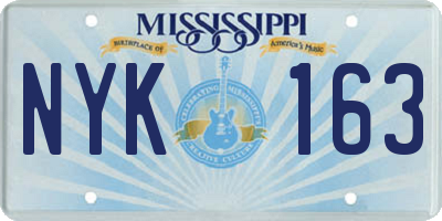 MS license plate NYK163