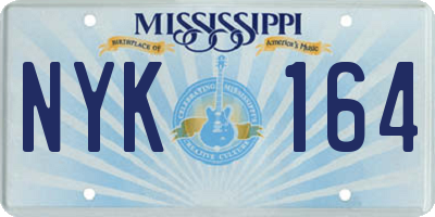 MS license plate NYK164