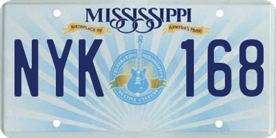 MS license plate NYK168
