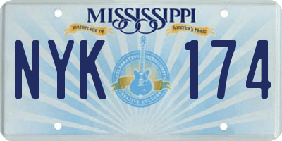 MS license plate NYK174