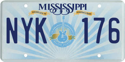 MS license plate NYK176