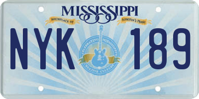 MS license plate NYK189