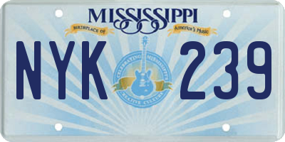 MS license plate NYK239
