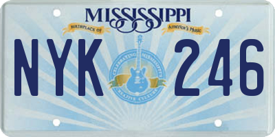 MS license plate NYK246