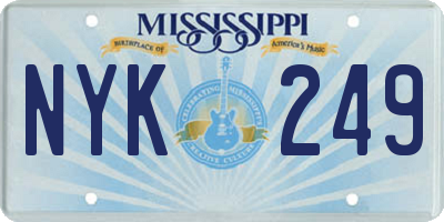 MS license plate NYK249