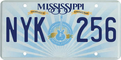 MS license plate NYK256