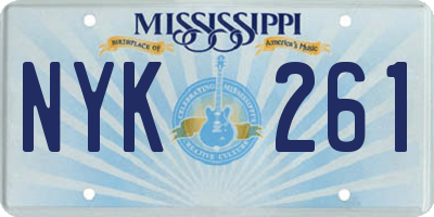 MS license plate NYK261