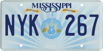MS license plate NYK267