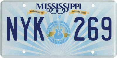 MS license plate NYK269