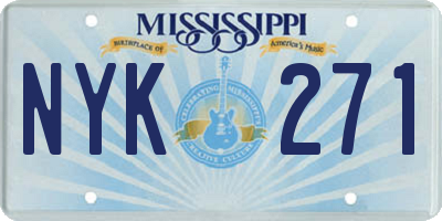 MS license plate NYK271