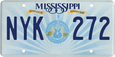 MS license plate NYK272