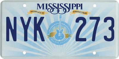 MS license plate NYK273