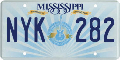 MS license plate NYK282
