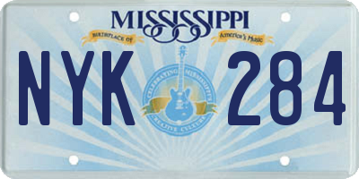MS license plate NYK284