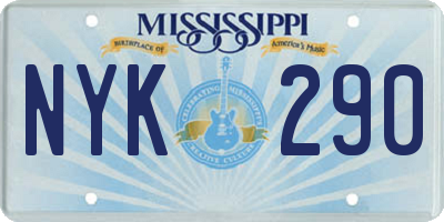 MS license plate NYK290