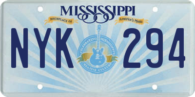 MS license plate NYK294