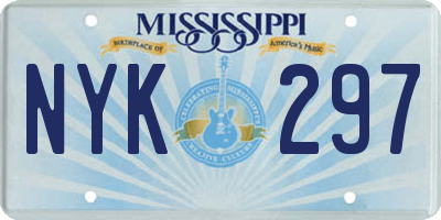 MS license plate NYK297