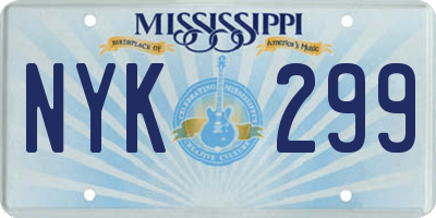 MS license plate NYK299