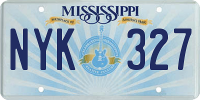 MS license plate NYK327
