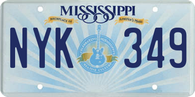 MS license plate NYK349
