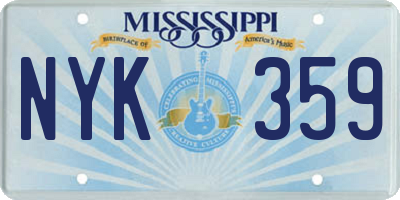MS license plate NYK359