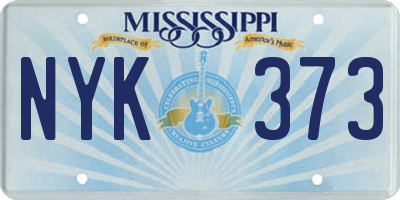 MS license plate NYK373