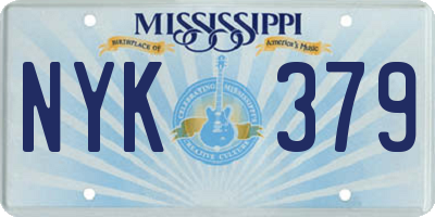 MS license plate NYK379