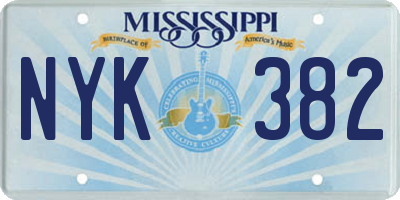MS license plate NYK382