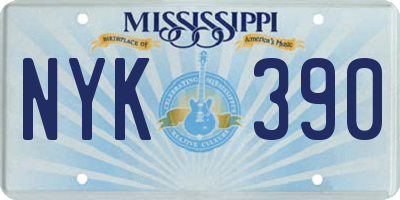 MS license plate NYK390