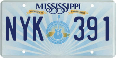 MS license plate NYK391