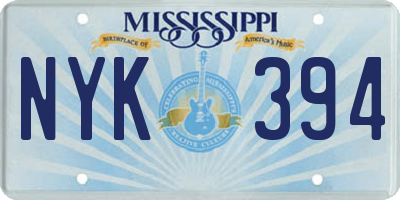 MS license plate NYK394