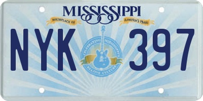 MS license plate NYK397