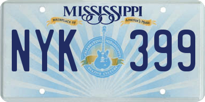 MS license plate NYK399