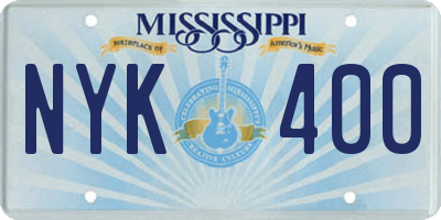 MS license plate NYK400