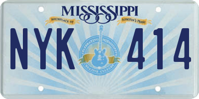 MS license plate NYK414