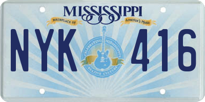 MS license plate NYK416