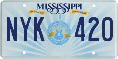 MS license plate NYK420
