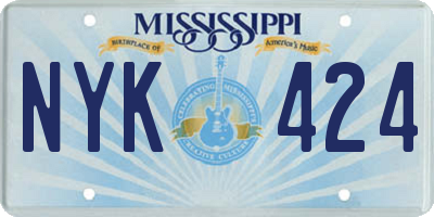 MS license plate NYK424