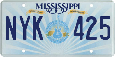MS license plate NYK425