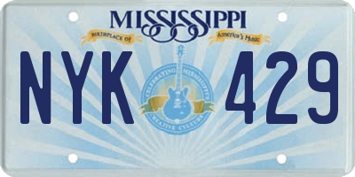 MS license plate NYK429