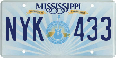 MS license plate NYK433