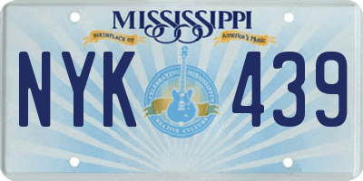 MS license plate NYK439