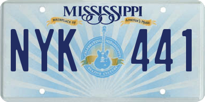MS license plate NYK441