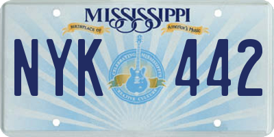 MS license plate NYK442